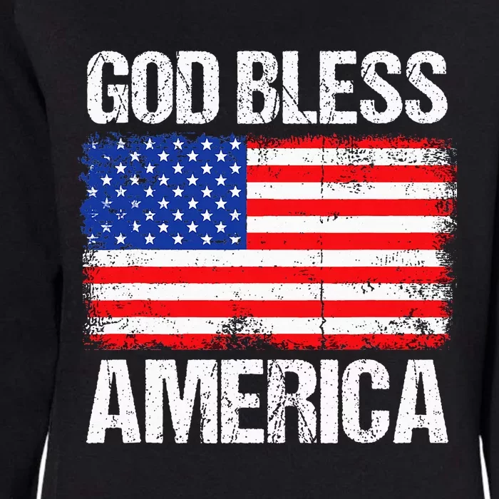 God Bless America Patriotic Happy 4th Of July Womens California Wash Sweatshirt