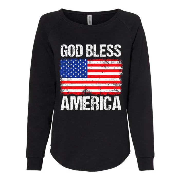 God Bless America Patriotic Happy 4th Of July Womens California Wash Sweatshirt