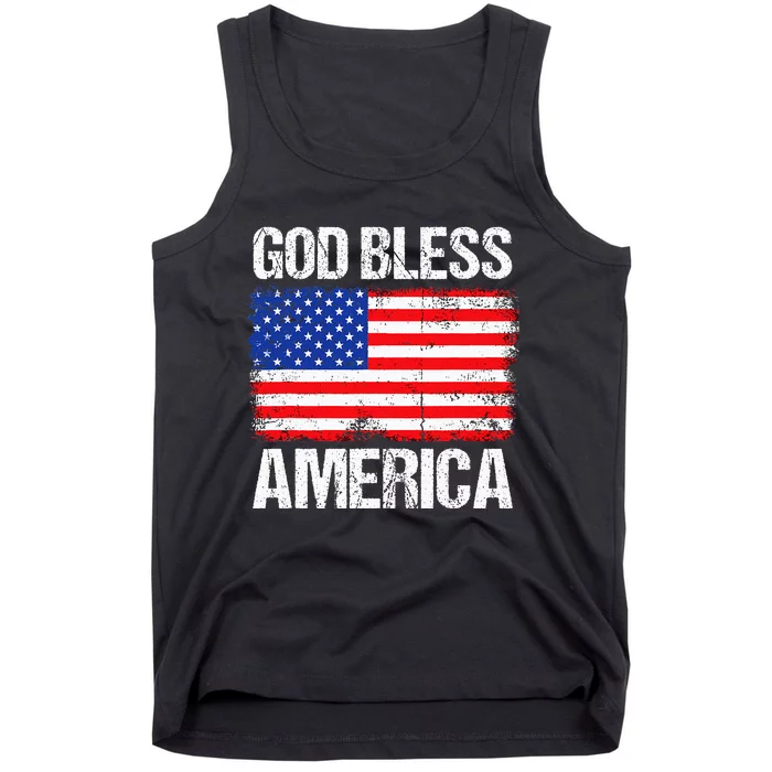 God Bless America Patriotic Happy 4th Of July Tank Top