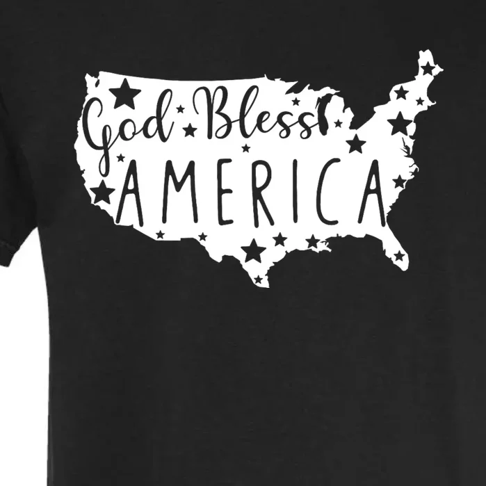 God Bless America 4th Of July Usa American Patriotic Garment-Dyed Heavyweight T-Shirt