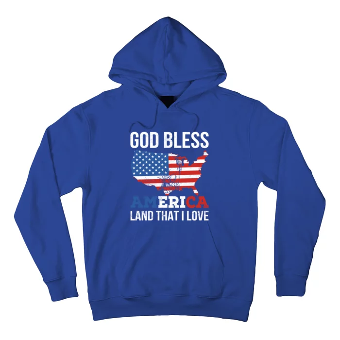 God Bless America Land That I Love American Flag Gift Hoodie