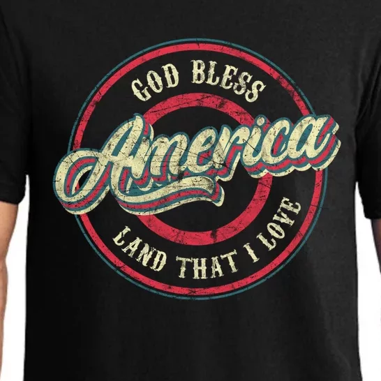 God Bless America Land That I Love Christian Meaningful Gift Pajama Set