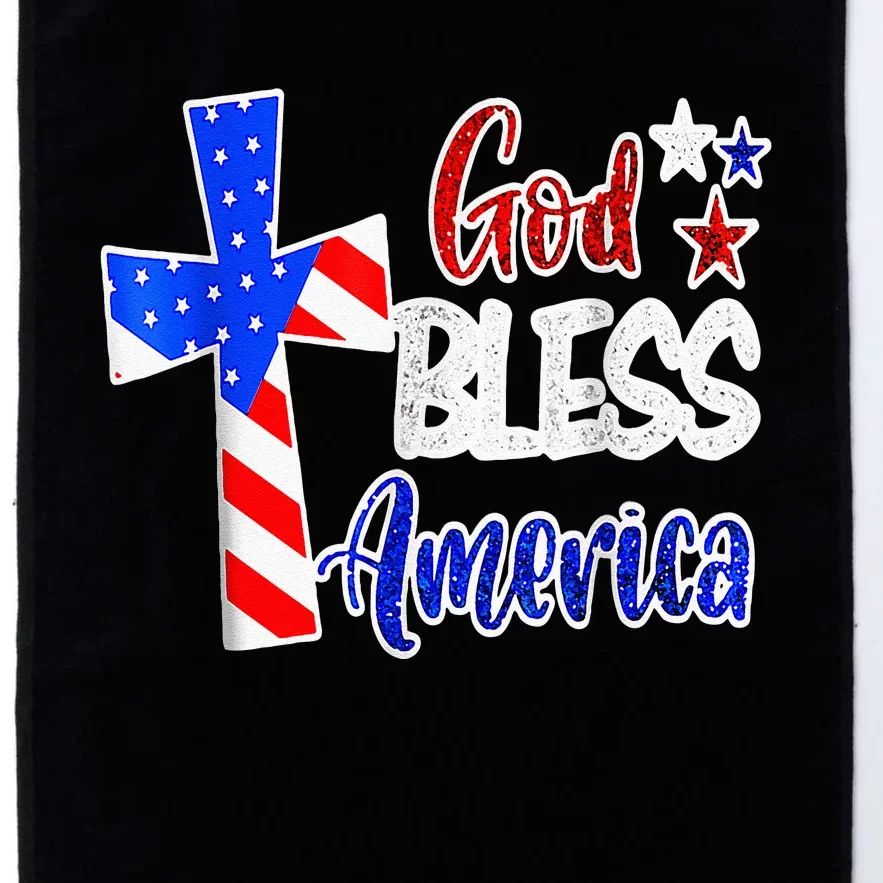 God Bless America Christian USA Flag Patriotic 4th Of July Platinum Collection Golf Towel