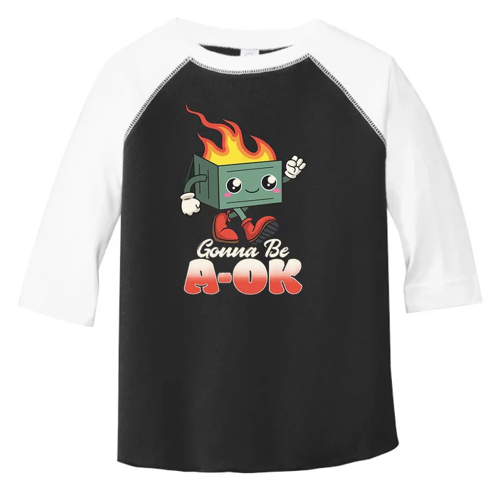 Gonna Be A OK Retro Toon Existential Dread Toddler Fine Jersey T-Shirt