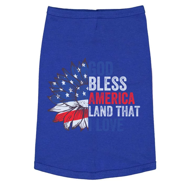 God Bless America Land That I Love Patriotic Usa Freedom Meaningful Gift Doggie Tank