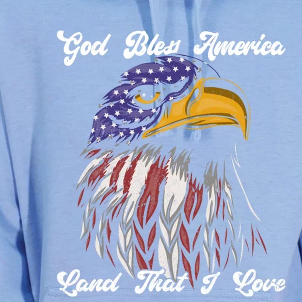 God Bless America Land That I Love Us Flag Funny 4th Of July Gift Unisex Surf Hoodie