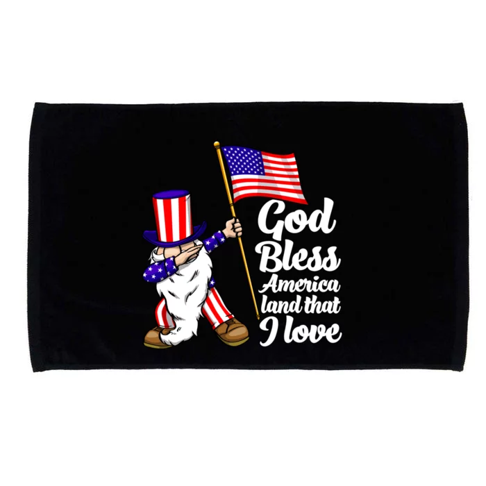 God Bless America Land That I Love Funny America Flag Love Cute Gift Microfiber Hand Towel