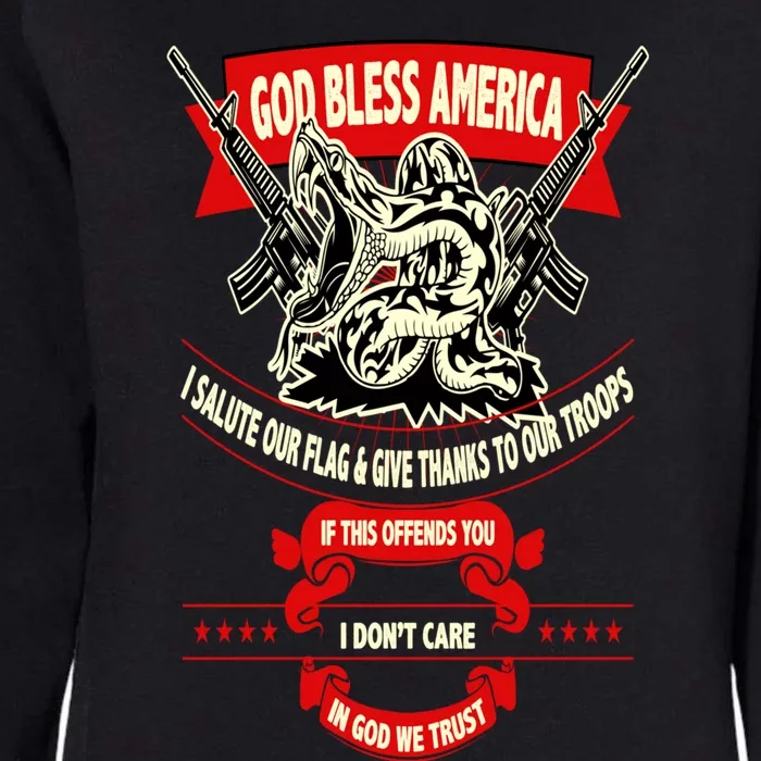 God Bless America Patriotic Gift For Military Moms Veterans Gift Womens California Wash Sweatshirt