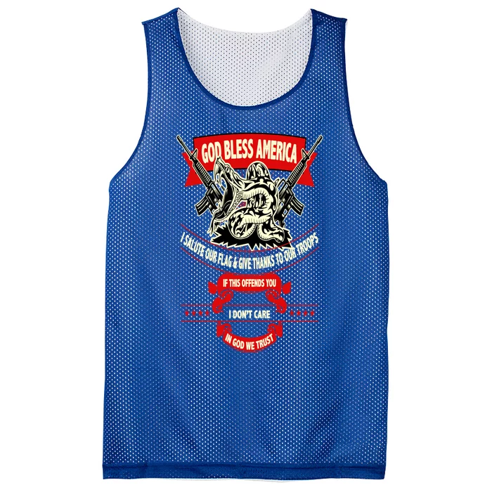 God Bless America Patriotic Gift For Military Moms Veterans Gift Mesh Reversible Basketball Jersey Tank