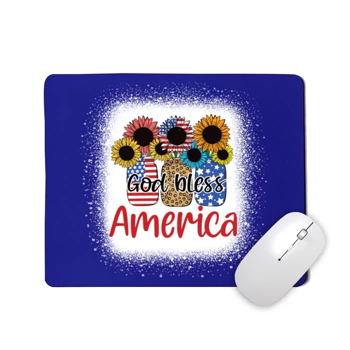 God Bless America Mason Jar 4th Of July Christian Patriotic Gift Mousepad