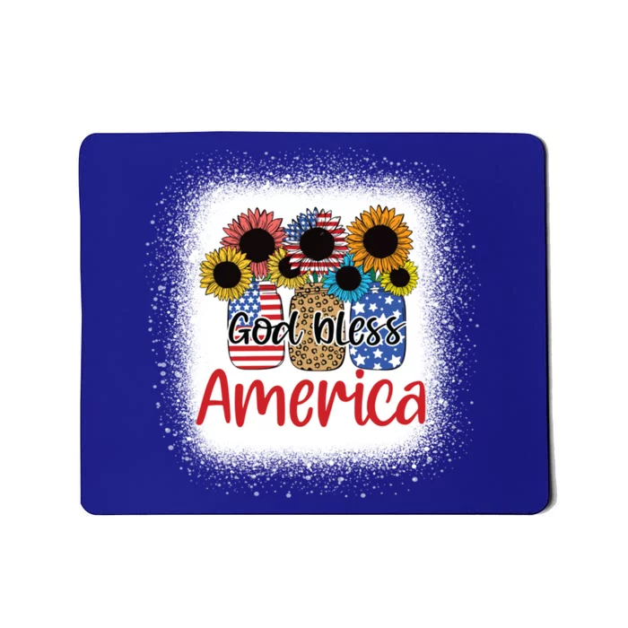 God Bless America Mason Jar 4th Of July Christian Patriotic Gift Mousepad