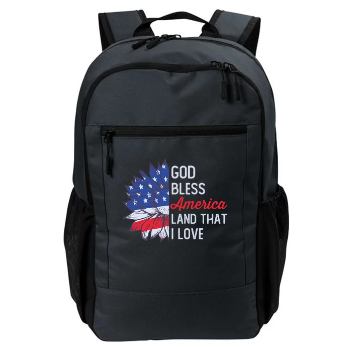 God Bless America Land That I Love Patriotic Usa Freedom Gift Daily Commute Backpack