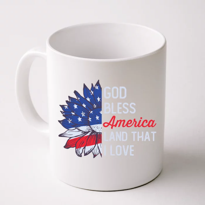 God Bless America Land That I Love Patriotic Usa Freedom Gift Front & Back Coffee Mug