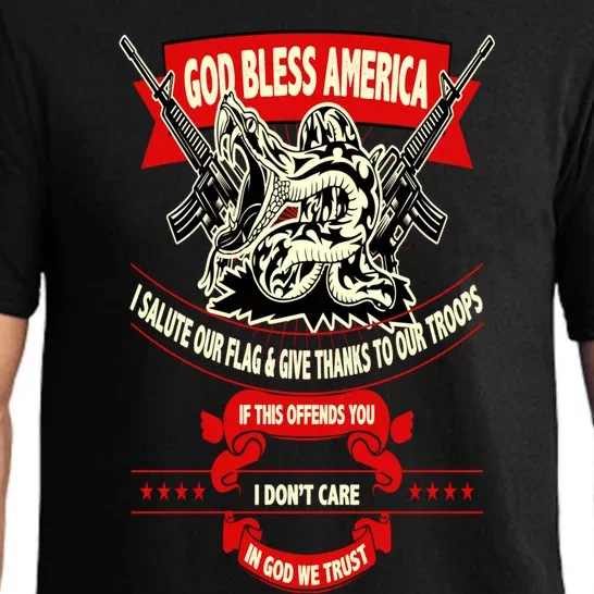 God Bless America Patriotic Gift For Military Moms Veterans Great Gift Pajama Set