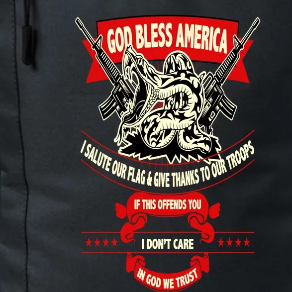 God Bless America Patriotic Gift For Military Moms Veterans Great Gift Daily Commute Backpack