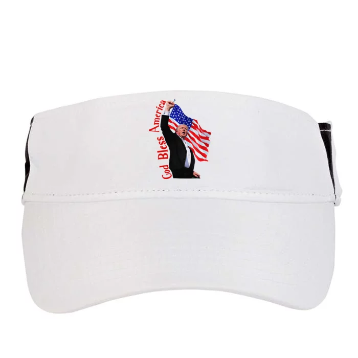 God Bless America 2024 Fist Hand Fighting Trump Rally 2024 Adult Drive Performance Visor