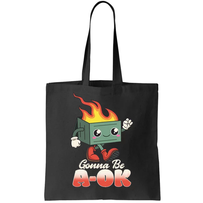 Gonna Be A OK Retro Toon Existential Dread Tote Bag