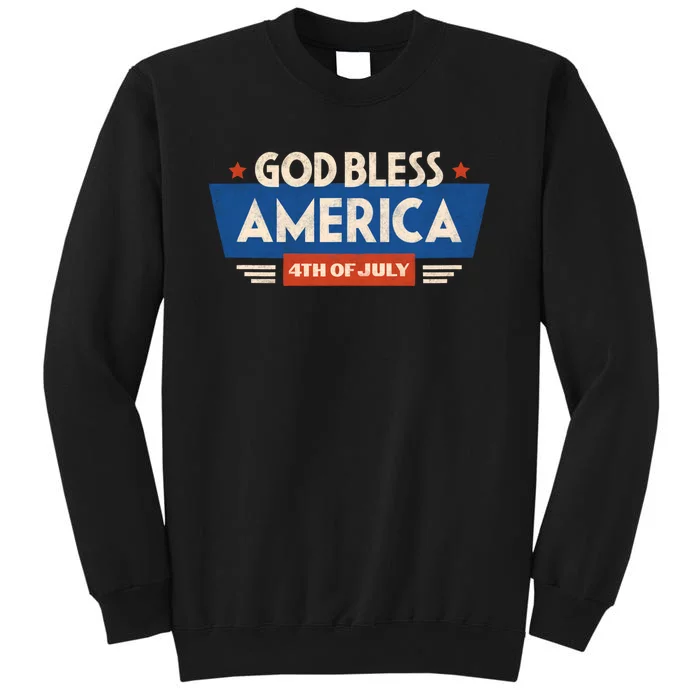 God Bless America 4th Of July Vintage Tall Sweatshirt