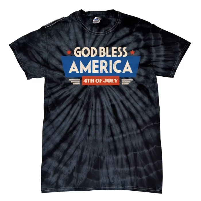 God Bless America 4th Of July Vintage Tie-Dye T-Shirt