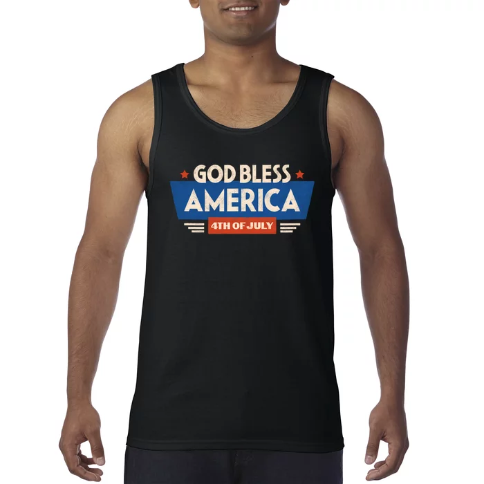 God Bless America 4th Of July Vintage Tank Top