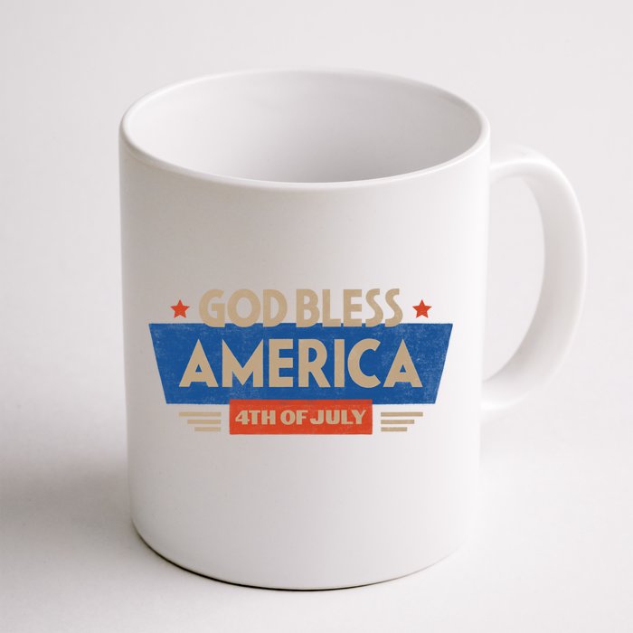 God Bless America 4th Of July Vintage Front & Back Coffee Mug