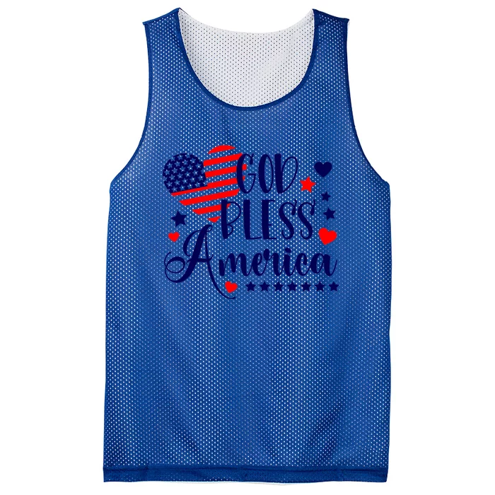 God Bless America Cute Gift Mesh Reversible Basketball Jersey Tank