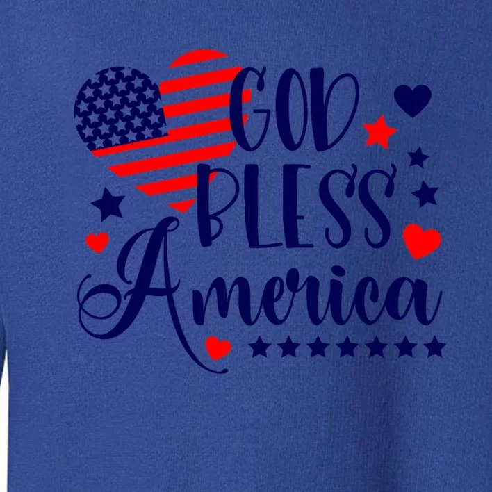 God Bless America Cute Gift Toddler Sweatshirt