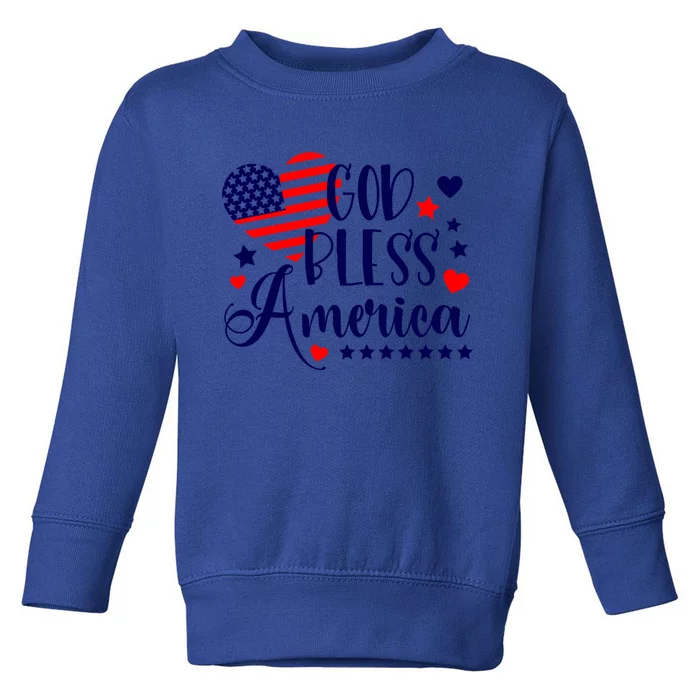 God Bless America Cute Gift Toddler Sweatshirt