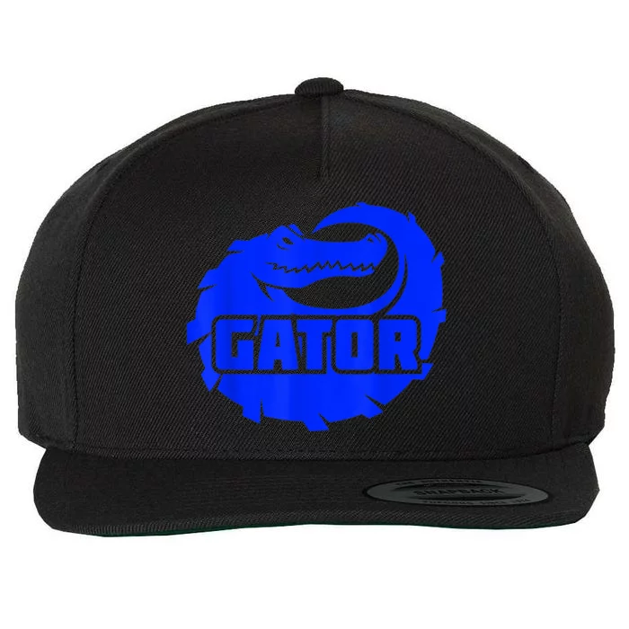 Gator Blue Alligator Wool Snapback Cap