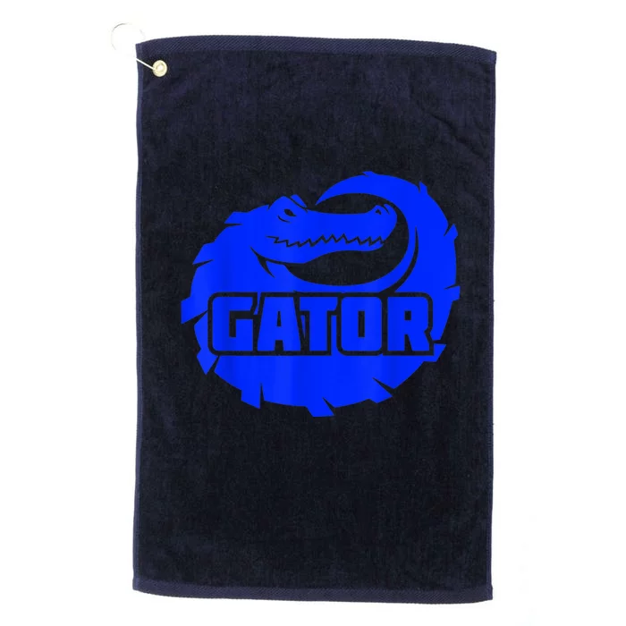 Gator Blue Alligator Platinum Collection Golf Towel