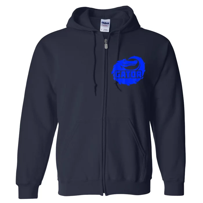 Gator Blue Alligator Full Zip Hoodie