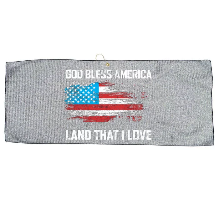 God Bless America Land That I Love Vintage Great Gift Large Microfiber Waffle Golf Towel