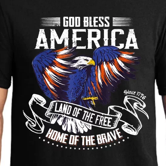 God Bless America | Land of the Free Because of the Brave Pajama Set