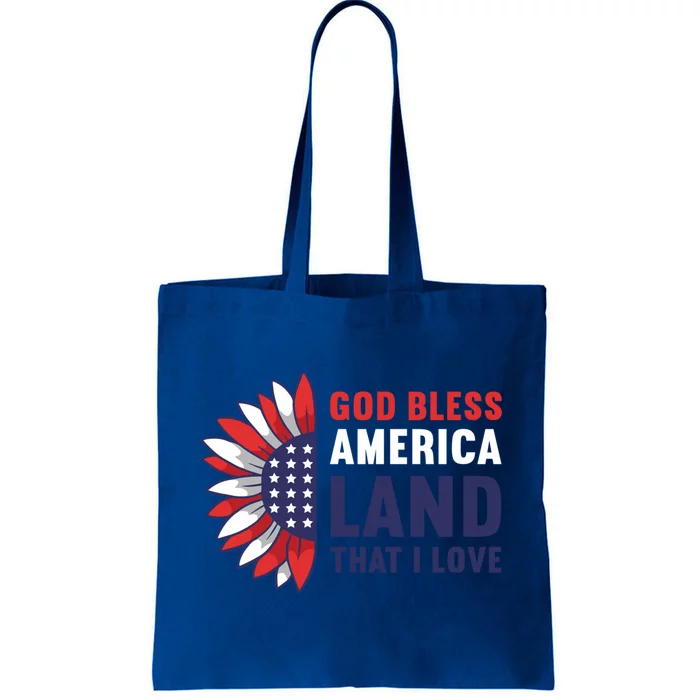 God Bless America Land That I Love Usa American 4th Of July Gift Tote Bag