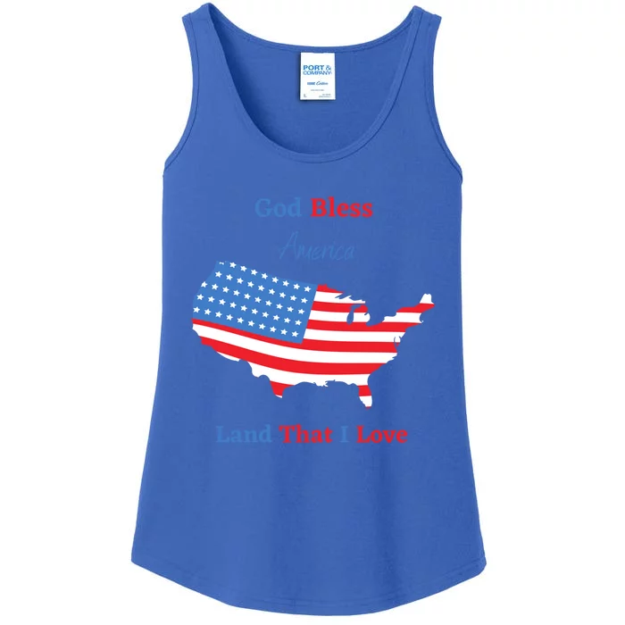 God Bless America Land That I Love Great Gift Ladies Essential Tank