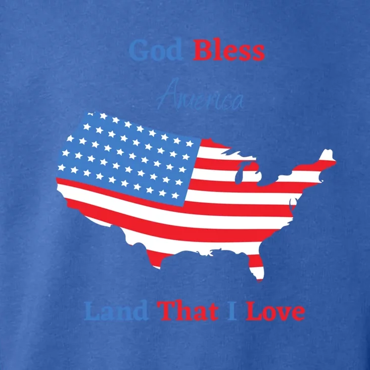 God Bless America Land That I Love Great Gift Toddler Hoodie