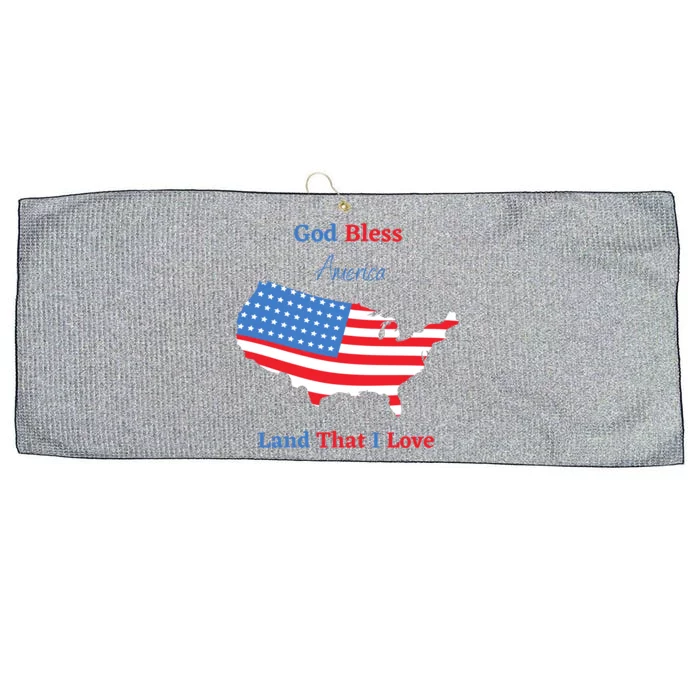 God Bless America Land That I Love Great Gift Large Microfiber Waffle Golf Towel