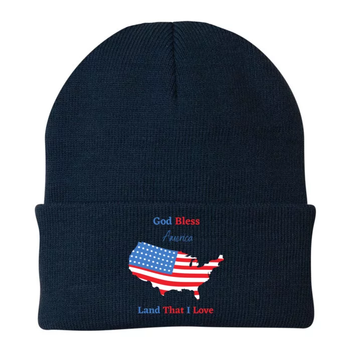 God Bless America Land That I Love Great Gift Knit Cap Winter Beanie