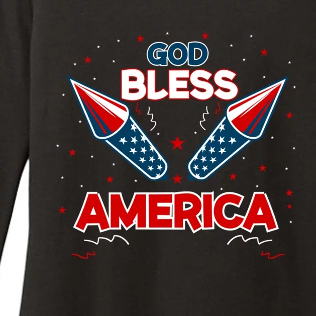 God Bless America Gift Womens CVC Long Sleeve Shirt