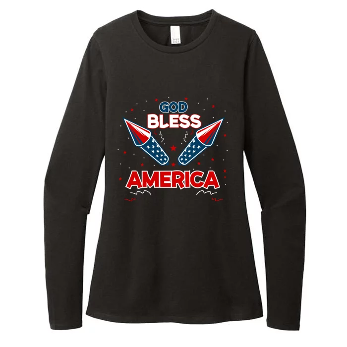 God Bless America Gift Womens CVC Long Sleeve Shirt