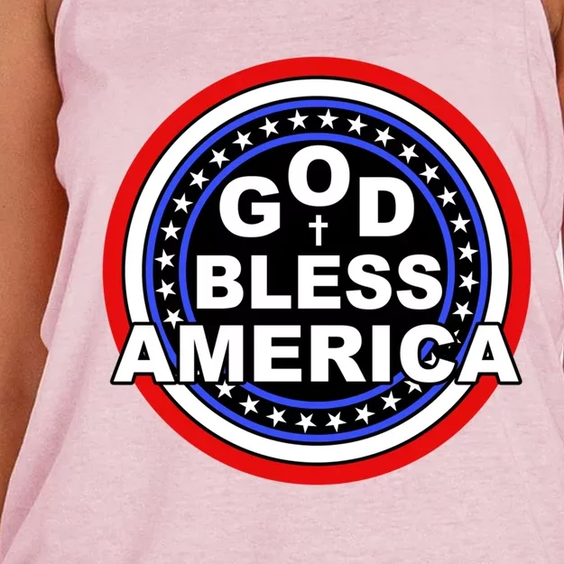 God Bless America Meaningful Gift Women's Knotted Racerback Tank