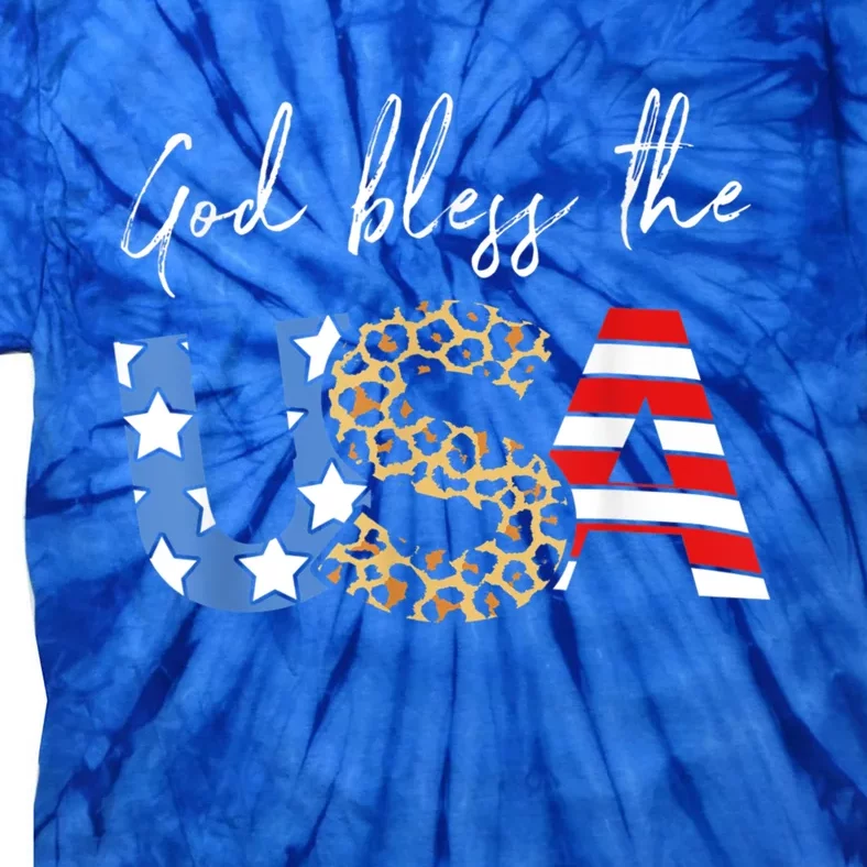 God Bless America Usa Flag 4th Of July Patriotic Cool Gift Tie-Dye T-Shirt