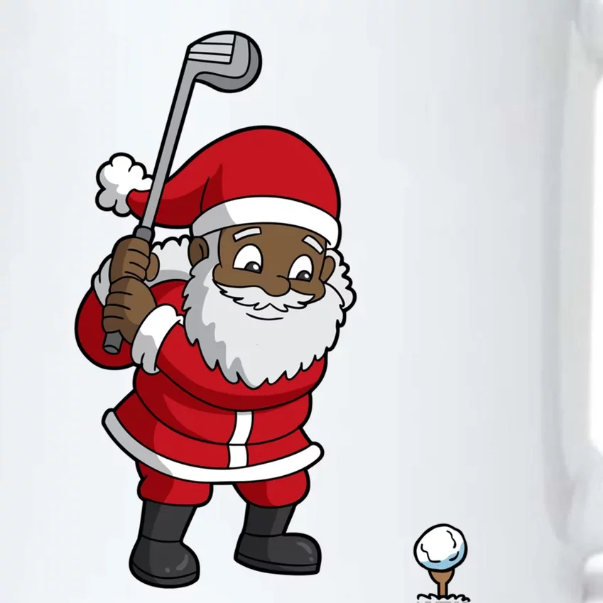 Golf Black African American Santa Claus Golfer Golfing Dad Great Gift Black Color Changing Mug