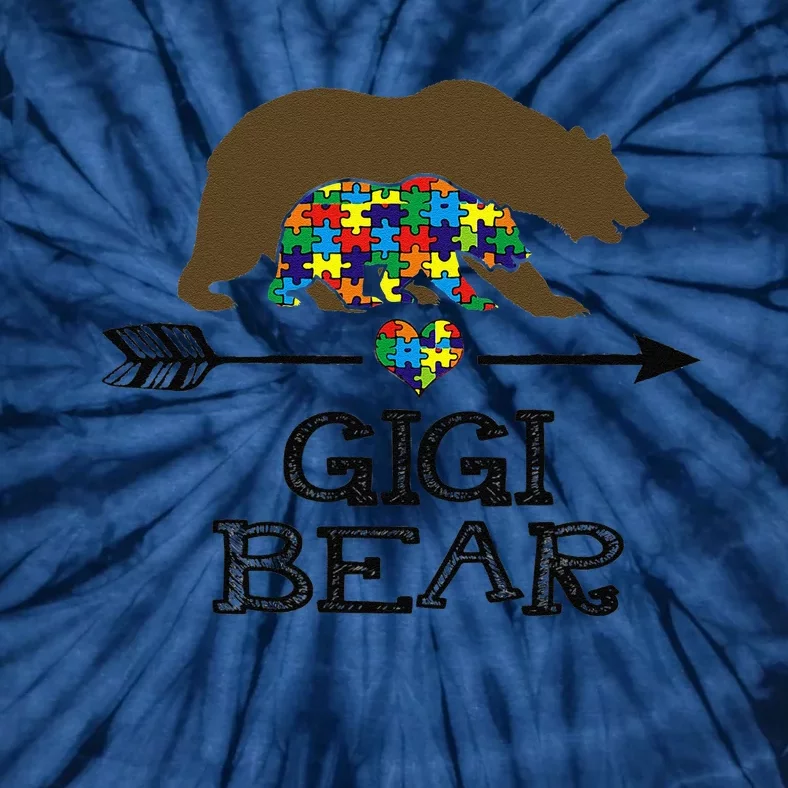 Gigi Bear Autism Awareness Autism Gigi Tee Tie-Dye T-Shirt