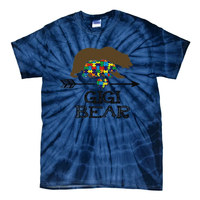 Gigi Bear Autism Awareness Autism Gigi Tee Tie-Dye T-Shirt