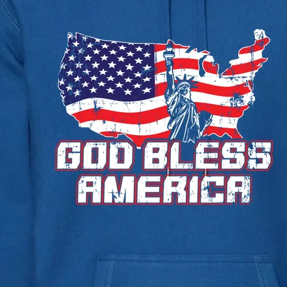 God Bless America Happy Independence Day Party July 4th Meaningful Gift Premium Hoodie