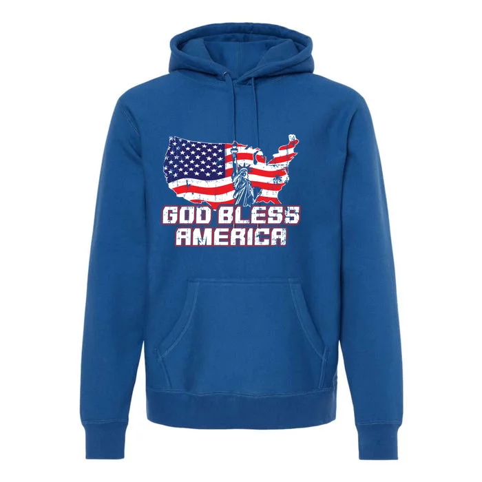 God Bless America Happy Independence Day Party July 4th Meaningful Gift Premium Hoodie