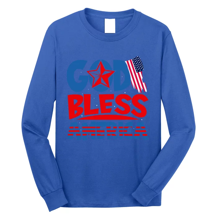 God Bless America American Flag God Bless America Gift Long Sleeve Shirt