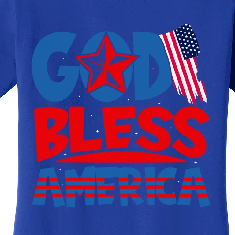 God Bless America American Flag God Bless America Gift Women's T-Shirt