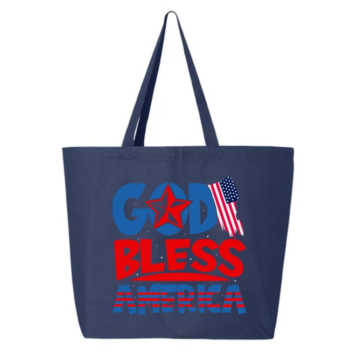 God Bless America American Flag God Bless America Gift 25L Jumbo Tote